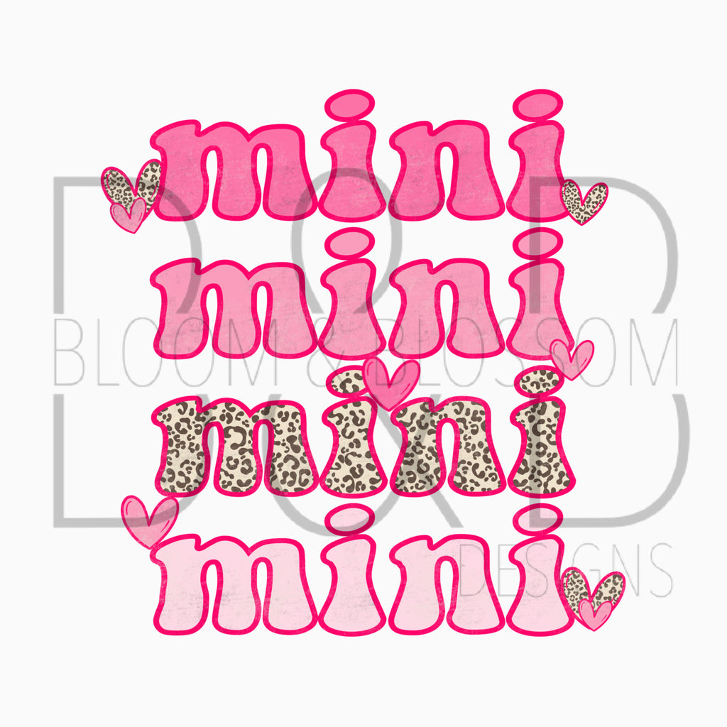 Mini Pink Heart Sublimation Print