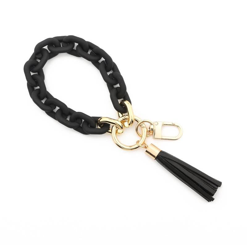 Links & Tassel Keychain Bracelet