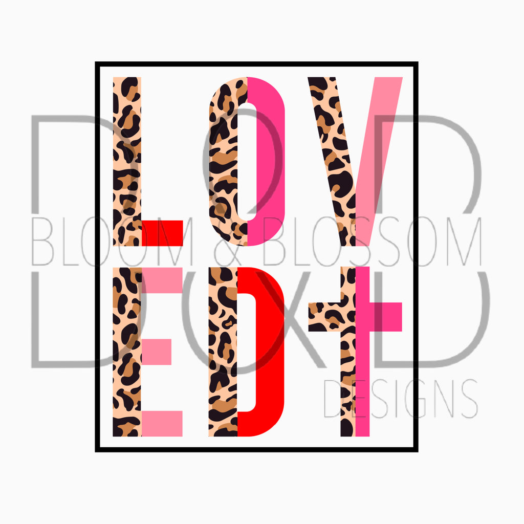Loved Half Leopard Cross Sublimation Print