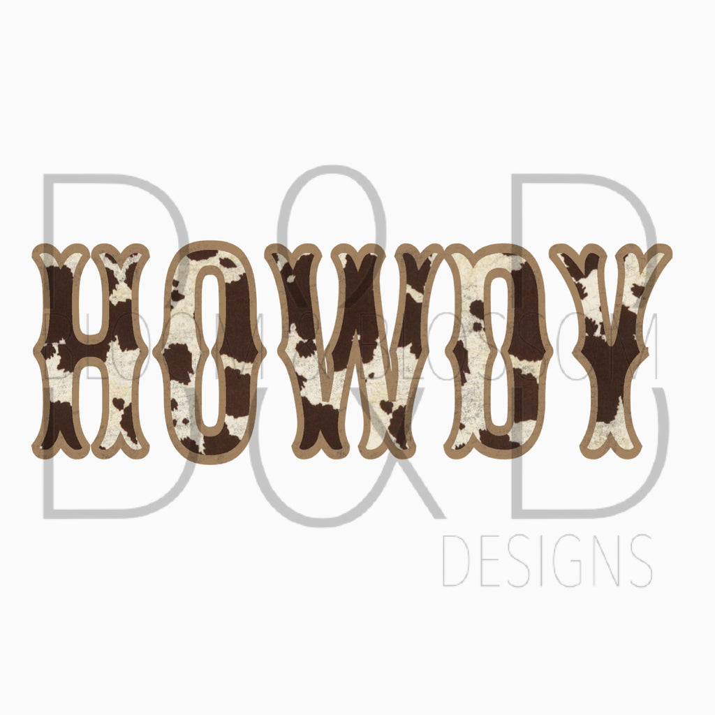 Howdy Cow Print Sublimation Print