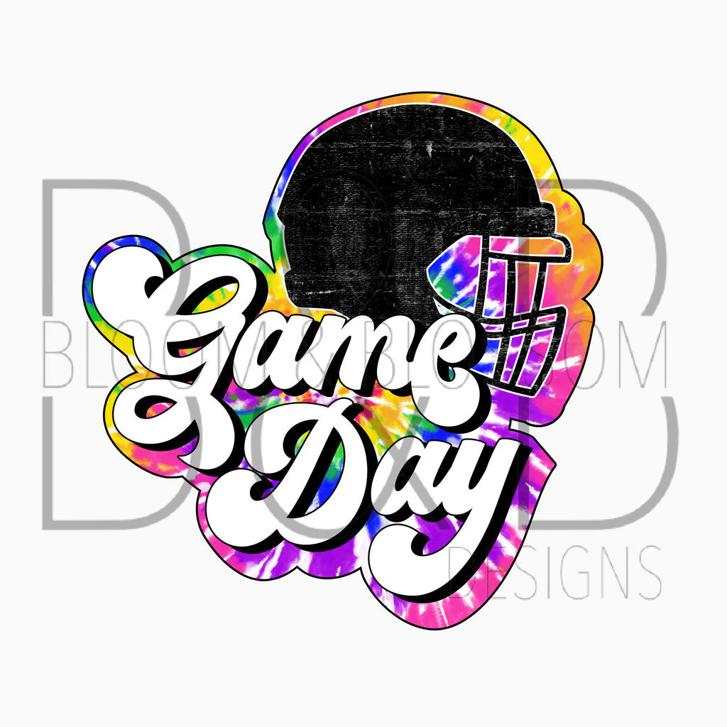 Game Day Helmet Tie Dye Sublimation Print