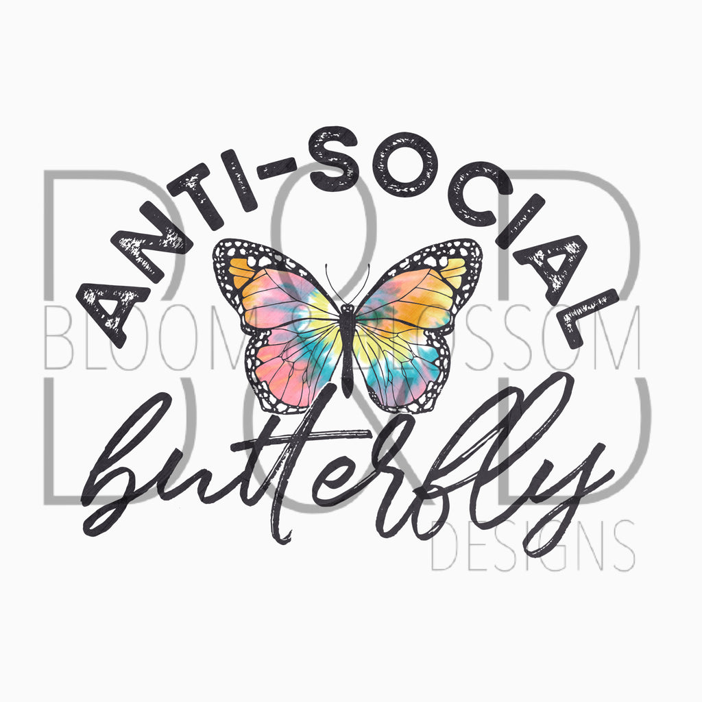 Anti-Social Butterfly Sublimation Print