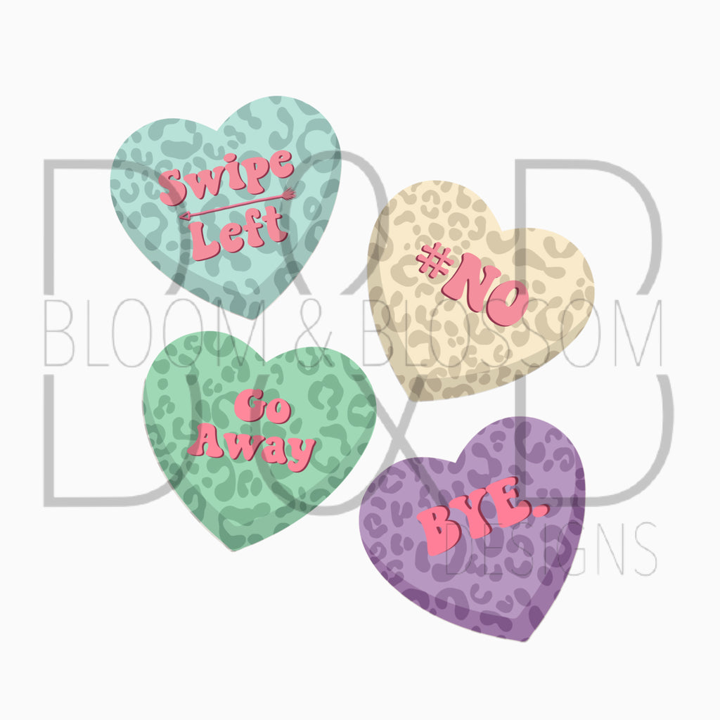 Candy Hearts Sublimation Print