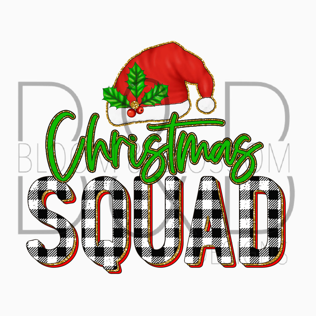 Christmas Squad Plaid Sublimation Print