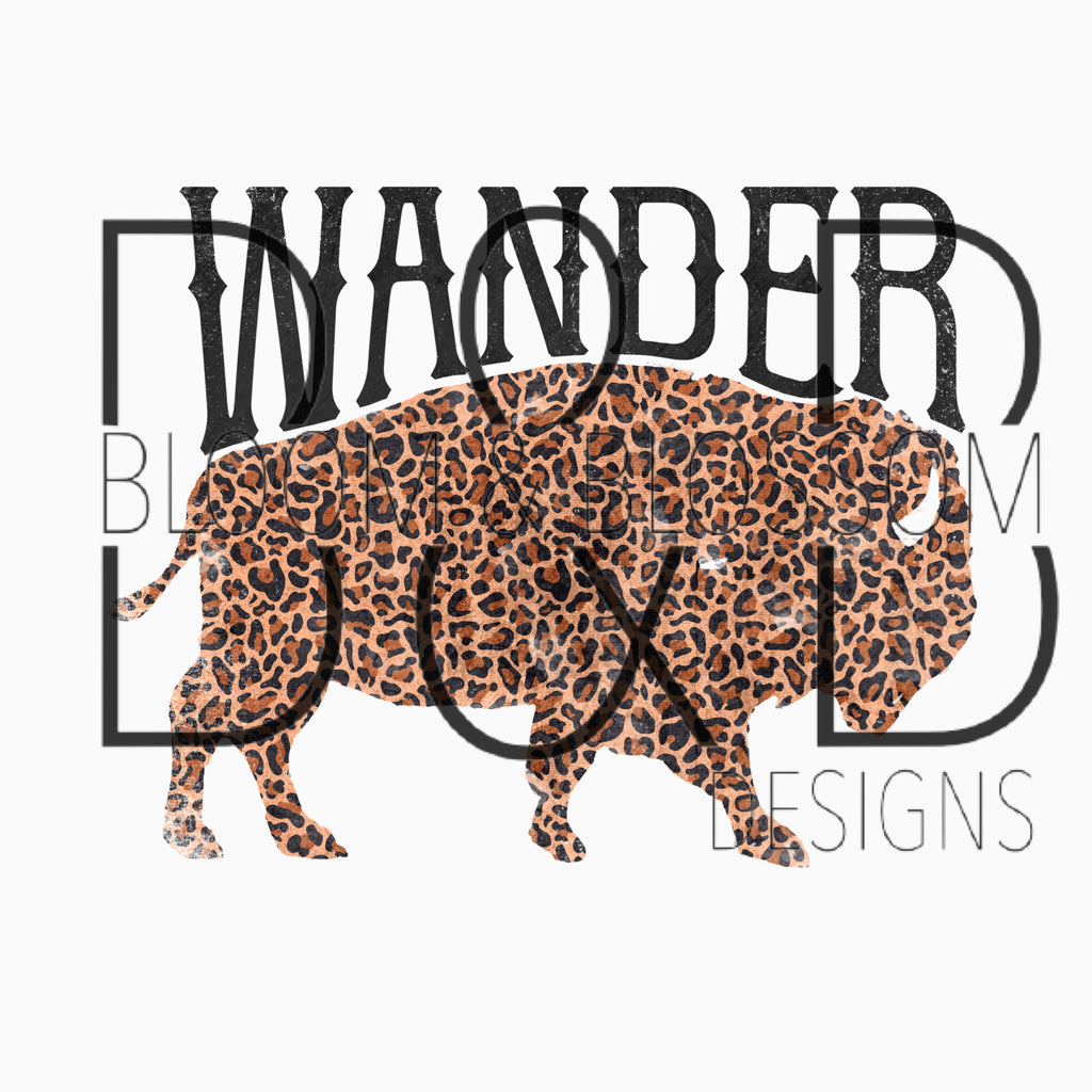 Wander Buffalo Leopard Sublimation Print