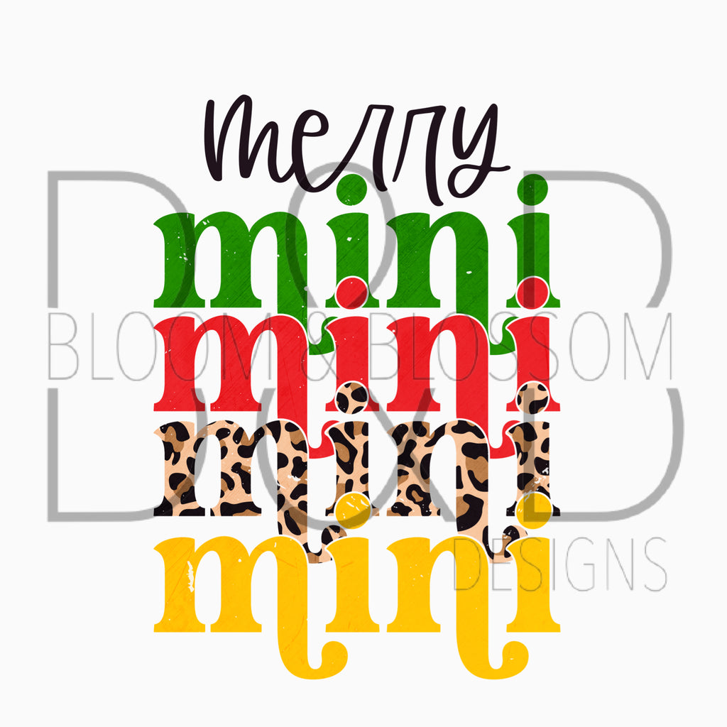Merry Mini Stacked Sublimation Print
