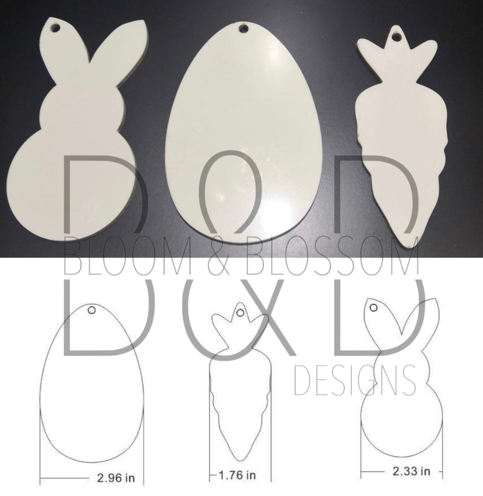 Easter MDF Tags