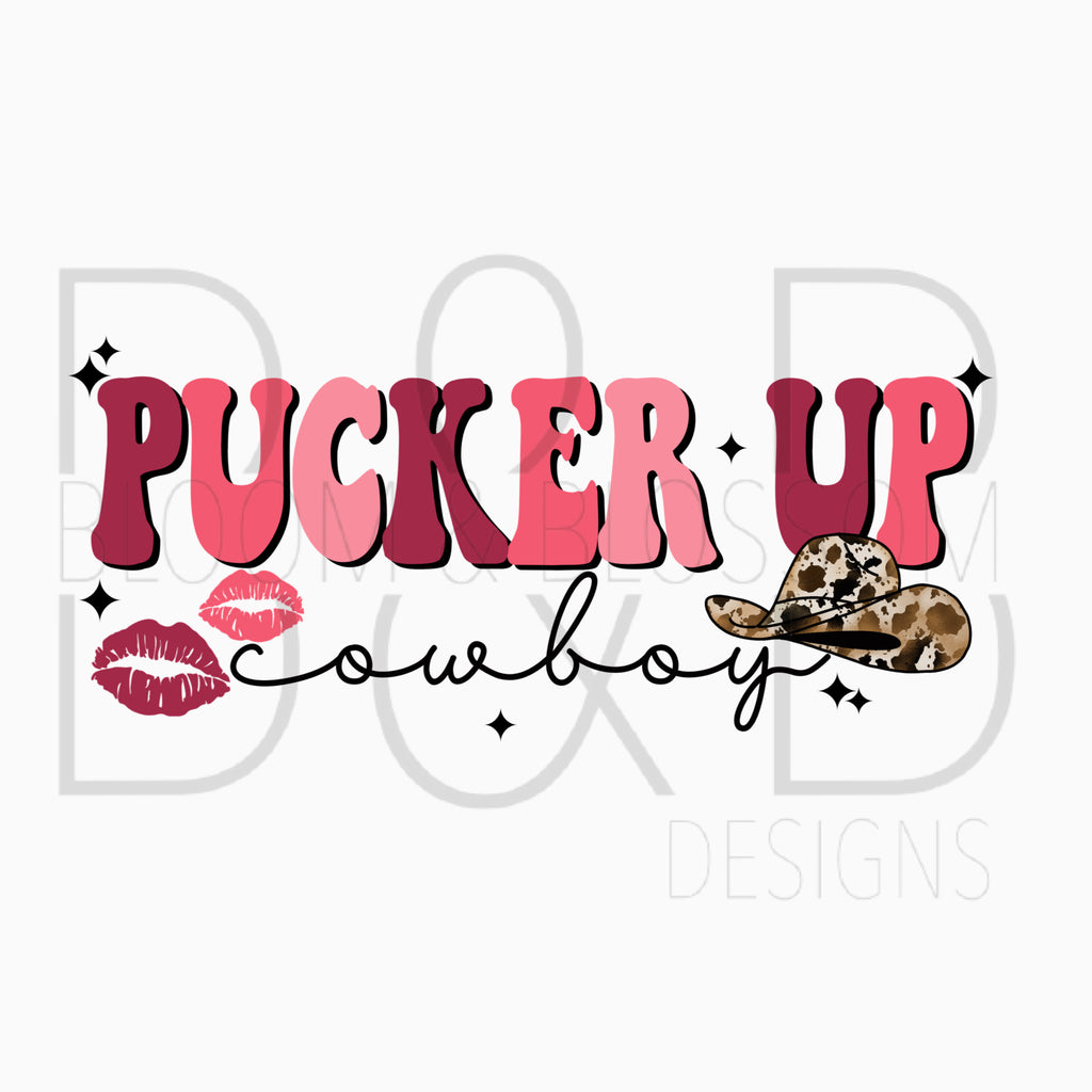 Pucker Up Cowboy Sublimation Print