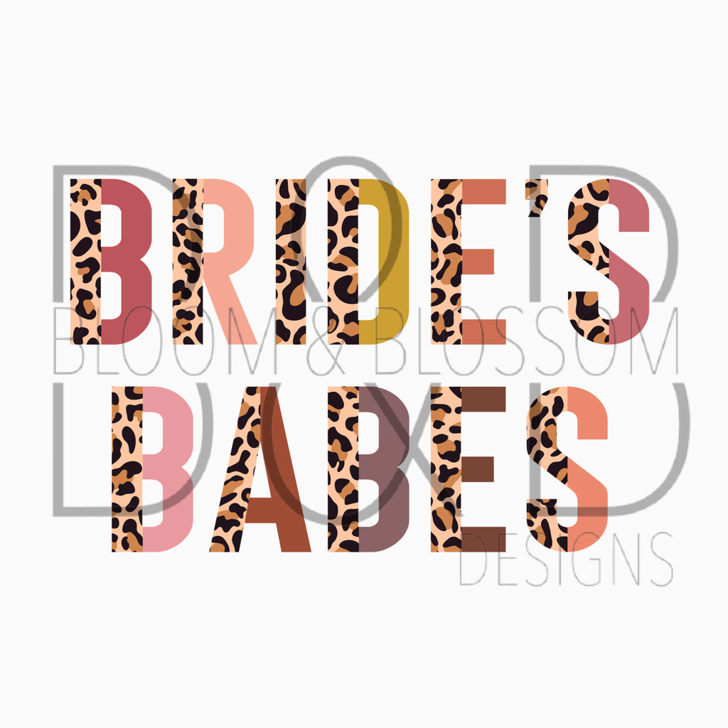 Bride's Babes Leopard & Neutrals Sublimation Print