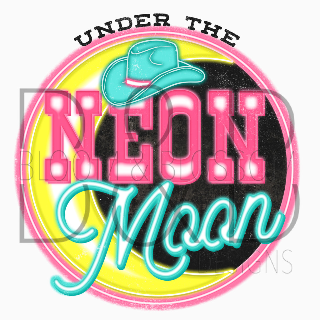 Under The Neon Moon Sublimation Print