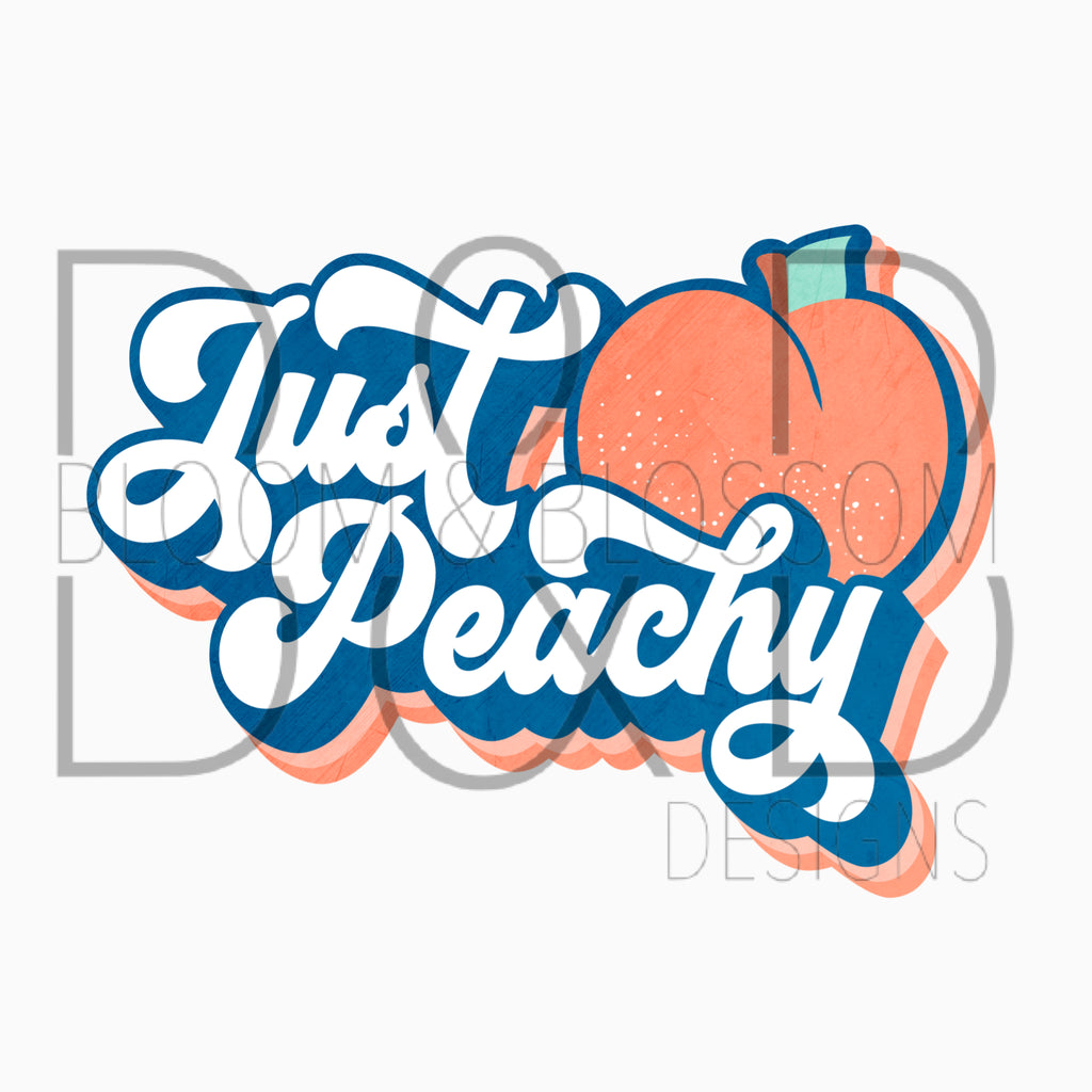 Just Peachy Retro Sublimation Print