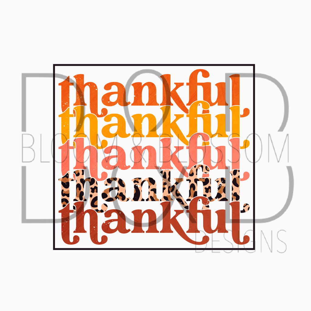 Thankful Stacked Sublimation Print