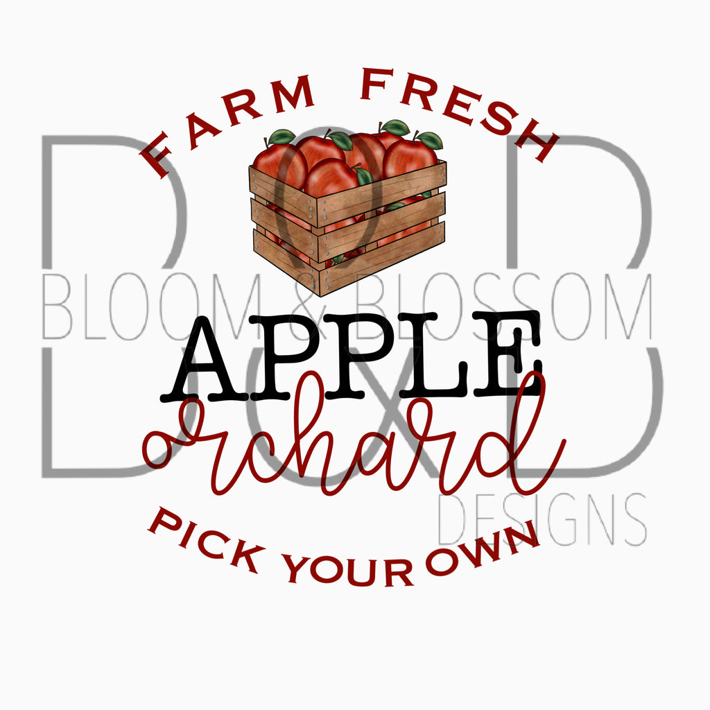 Farm Fresh Apple Orchard Sublimation Print
