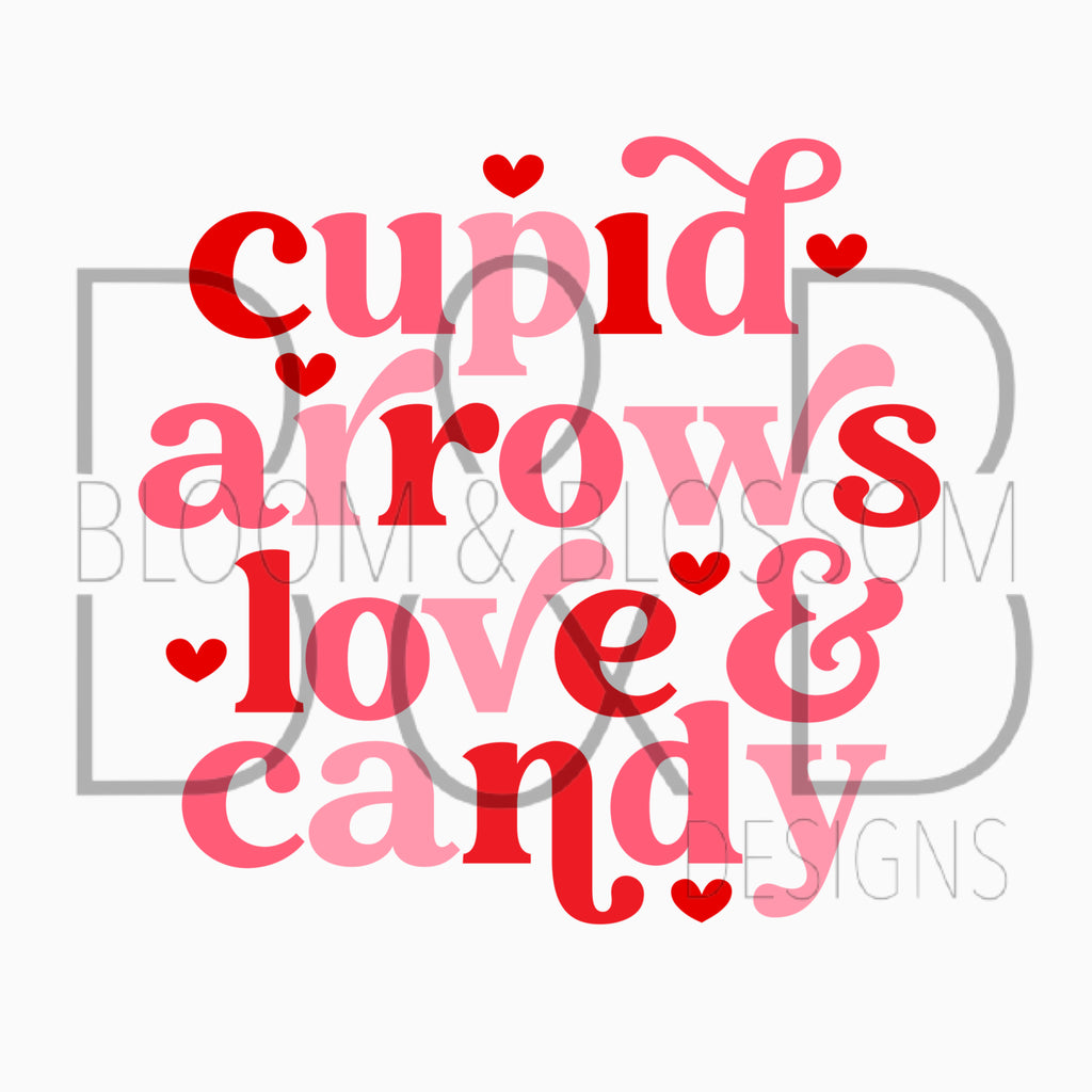 Cupid Arrows, Love & Candy Sublimation Print