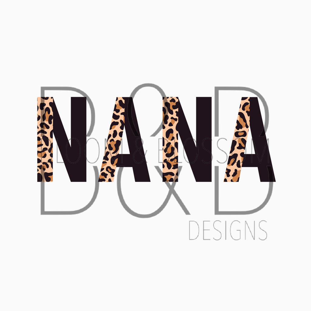 Nana Leopard & Black Sublimation Print