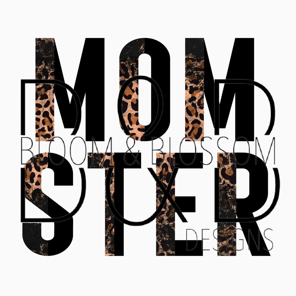 Momster Leopard Distressed Sublimation Print