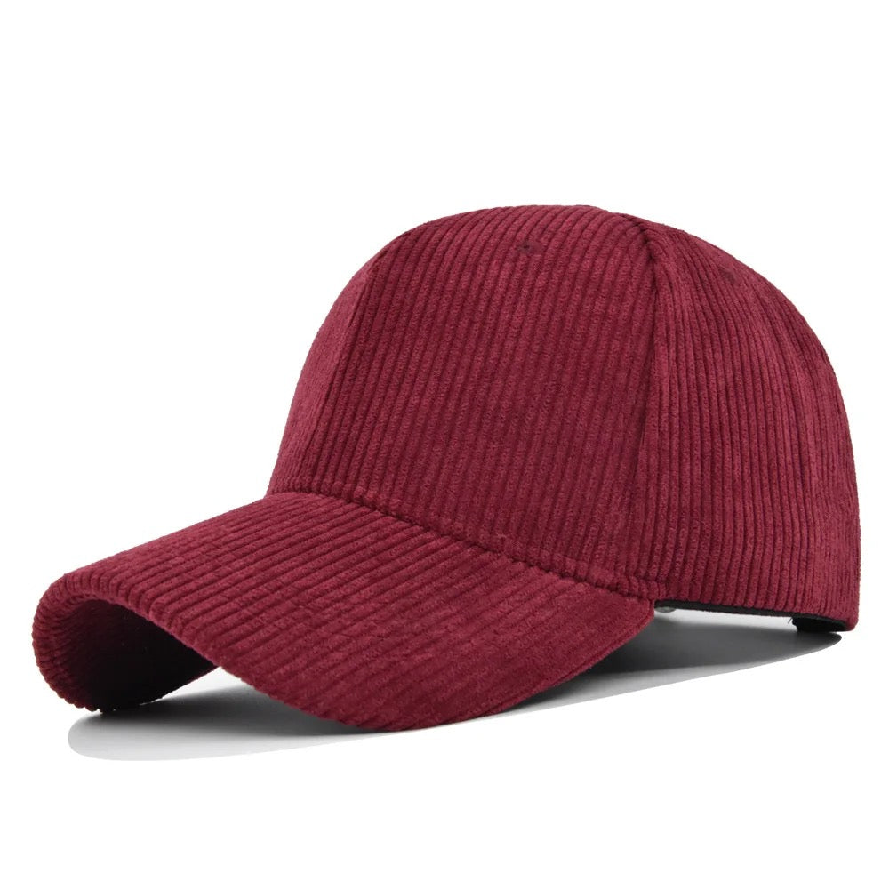 Red Corduroy Adult Hat