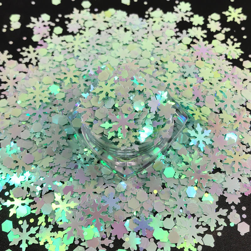 Mint Snowflake Mix Glitter