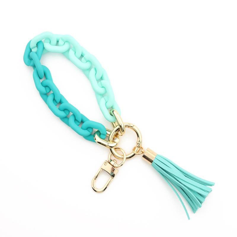 Links & Tassel Keychain Bracelet