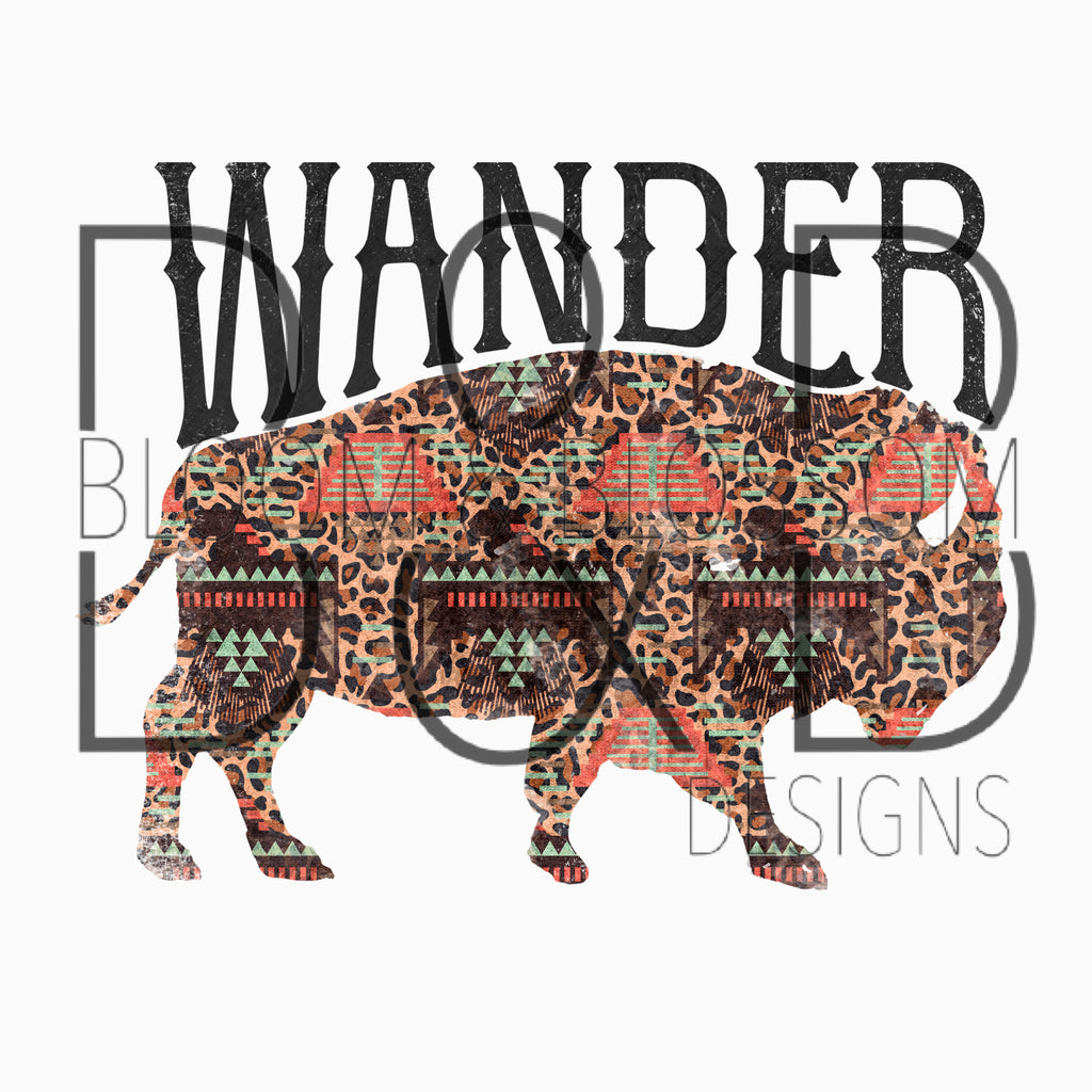 Wander Buffalo Sublimation Print