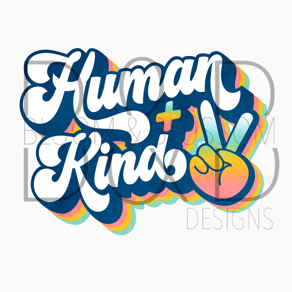 Human Kind Retro Sublimation Print